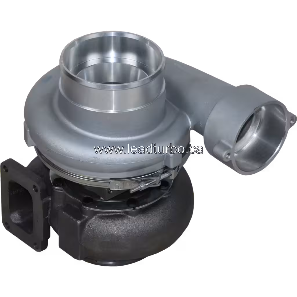 Vista lateral del turbocompresor CAT Earth Moving