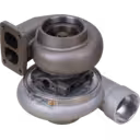 Vista inferior do turbocharger 6505-52-5540 com flange base e saída lateral