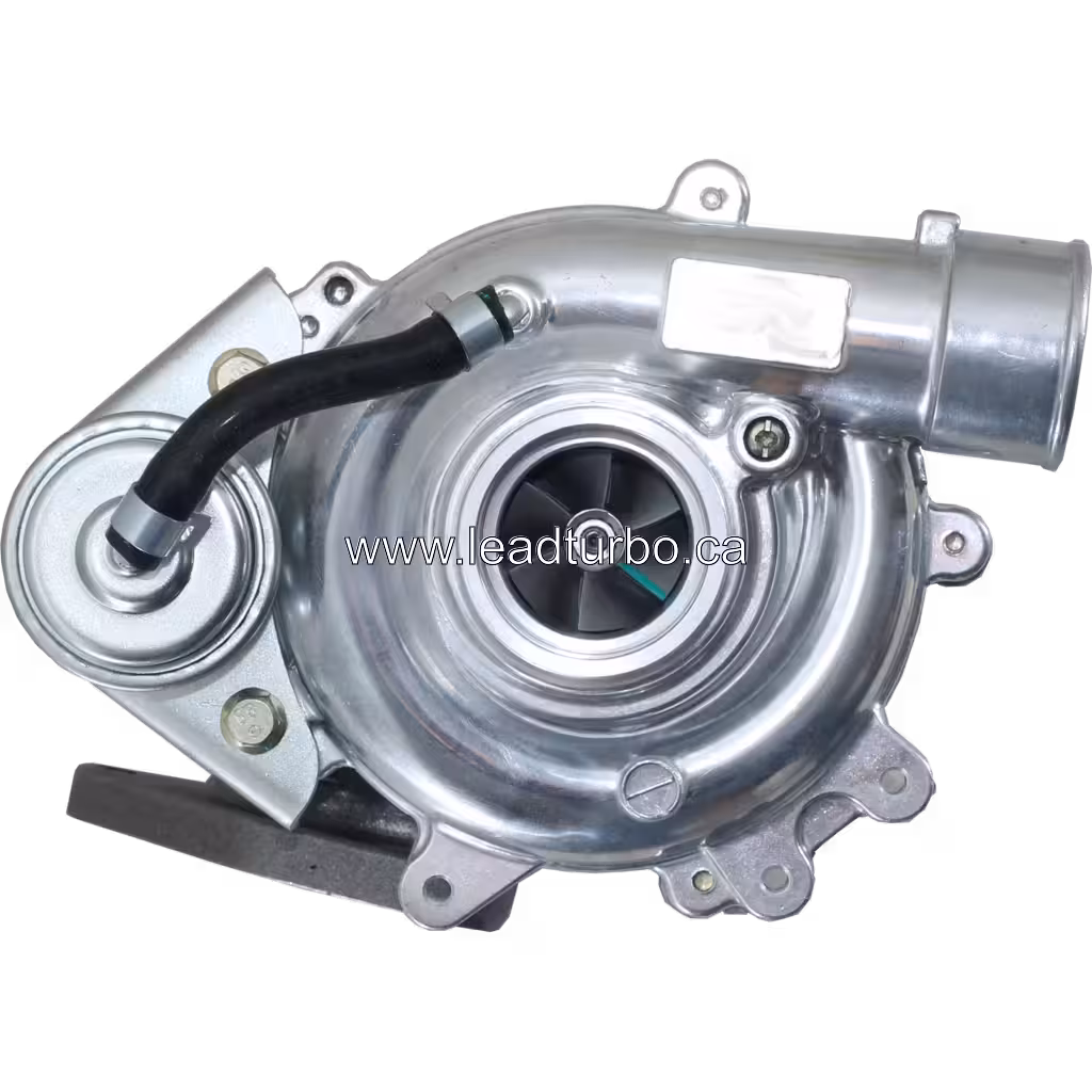 Turbocompresseur 17201-30030 avec carter compresseur argenté et impeller visible