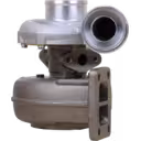 Turbocompresseur 314443 S2B vue avant avec carter compresseur argenté